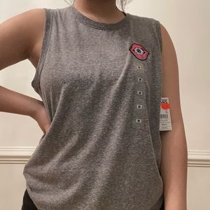 Vans lips grey muscle tee